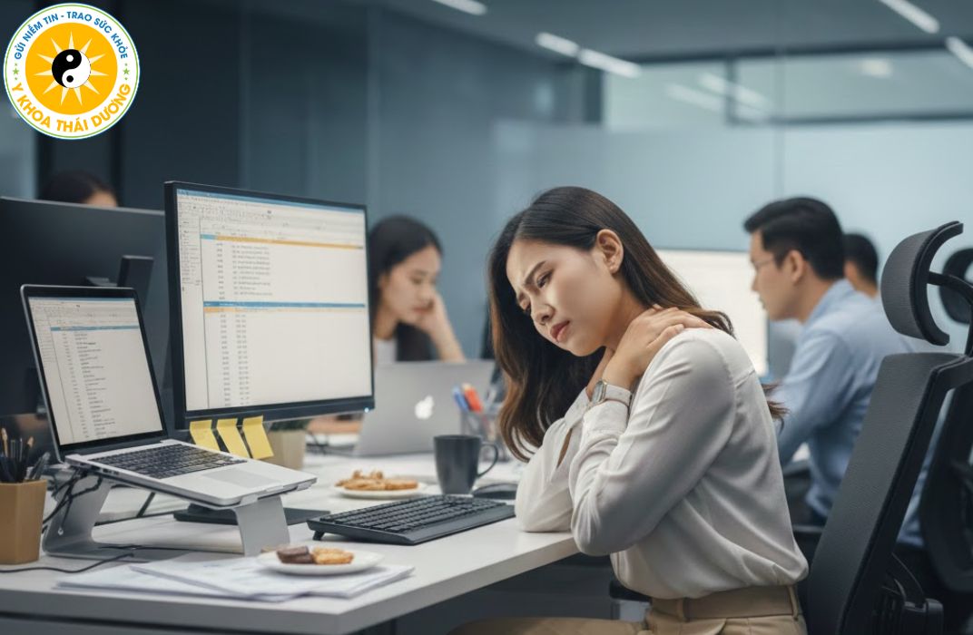 Vì sao dân văn phòng dễ bị đau cổ vai gáy?